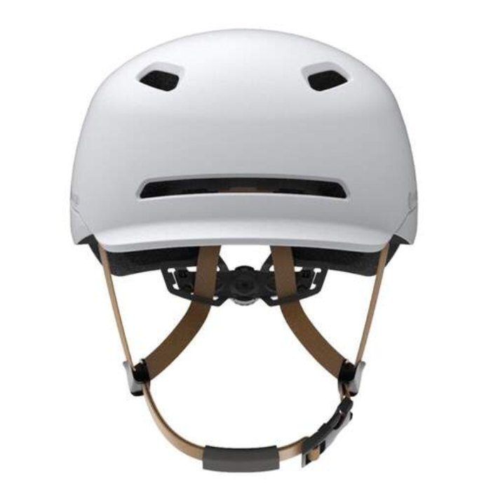 Casco blanco urbano con luz