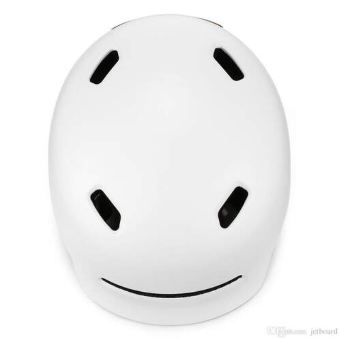 Casco blanco urbano con luz